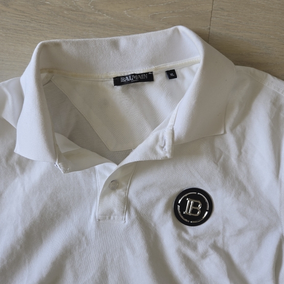 Balmain Paris White Polo Shirt - Picture 2 of 4